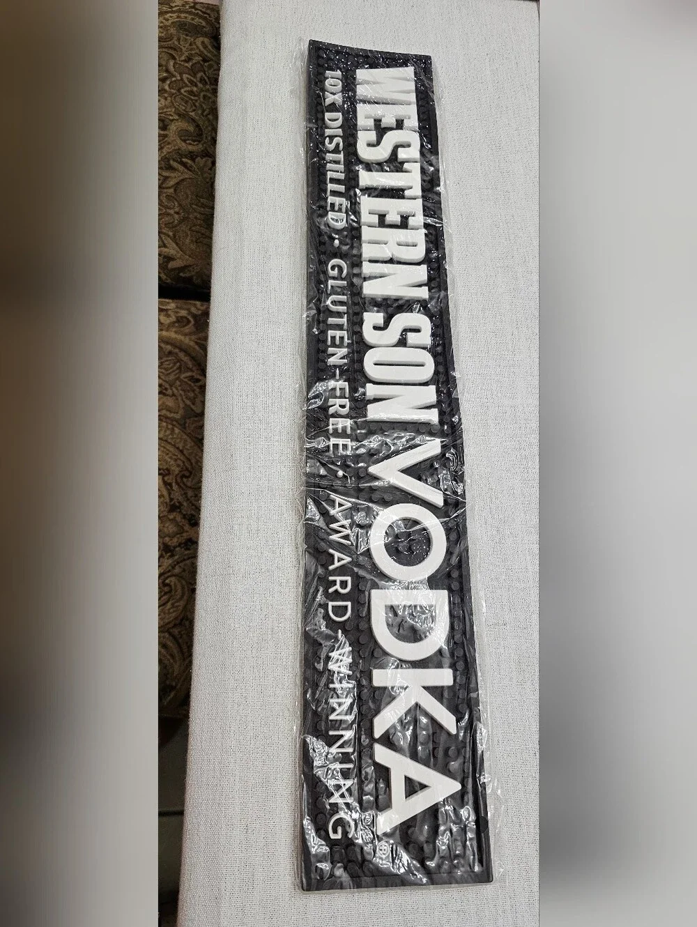 Western Son Vodka Bar Mat - Black & White New In Package